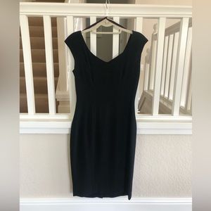 Vintage Nicole Miller Sweetheart Crepe Midi Dress
